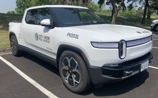 Rivian R1T electric pickup truck is being used for the City of Chicago fleet